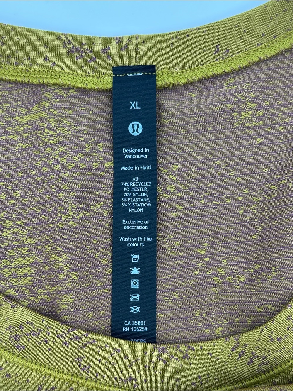 lululemon athletica Men's Green And Brown Short Sleeve Performance Tee XL - Picture 8 of 11